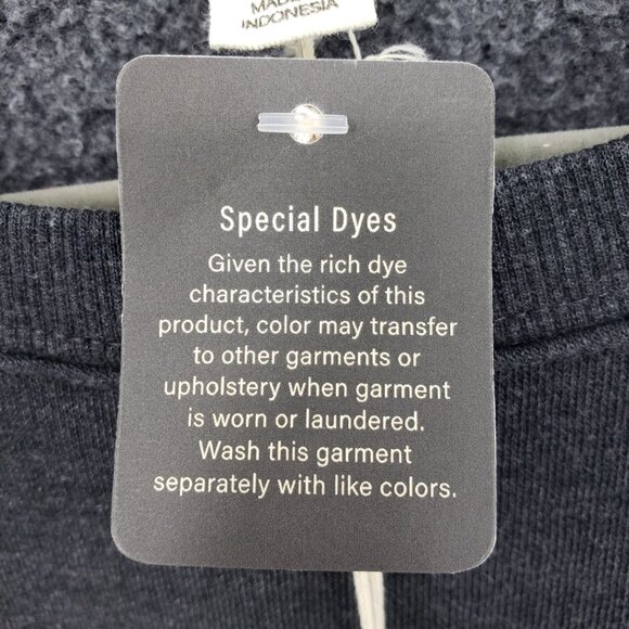 3/$25 a.n.a. Padded Shoulder Sweatshirt Top S Long Sleeve Charcoal Gray - Picture 4 of 11